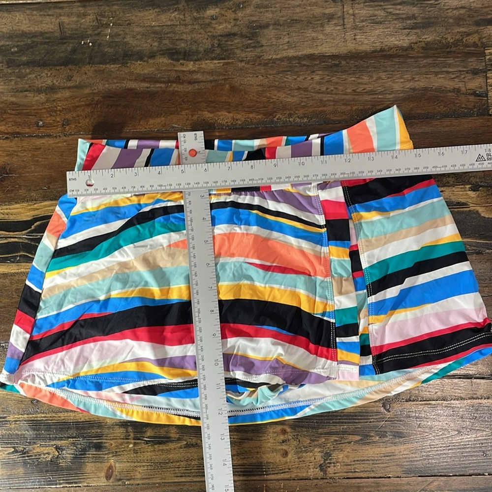 Anne Cole bikini with skort in cute stripe size medium - sold as two piece suit - Picture 7 of 17